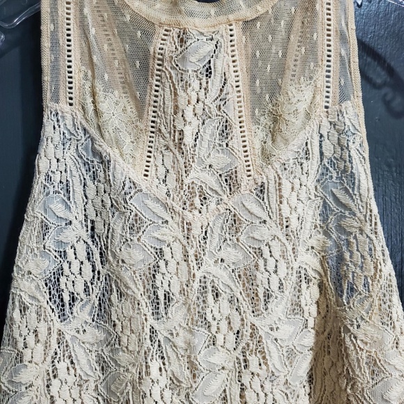 Free People Semi Sheer Lace Blouse - Picture 3 of 5